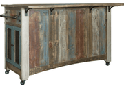 Antique Multicolor Large Kitchen Island - Barewood