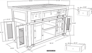 Parota Large Kitchen Island - Barewood