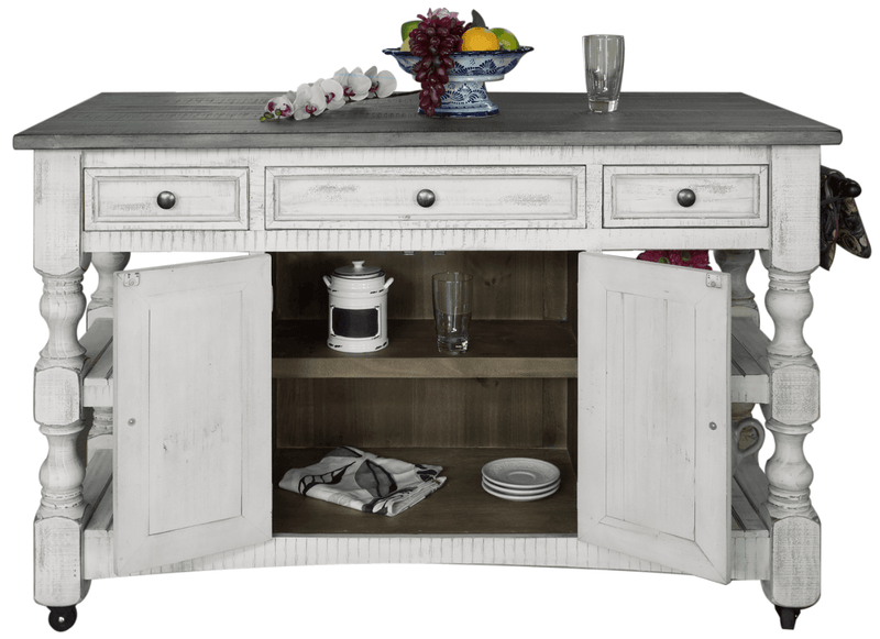 Stone Large Kitchen Island - Barewood