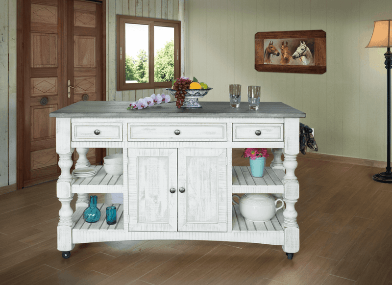 Stone Large Kitchen Island - Barewood