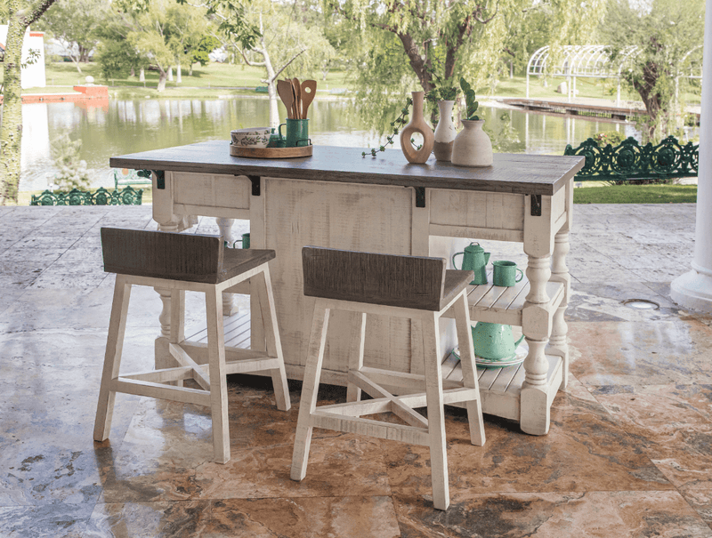 Stone Large Kitchen Island - Barewood