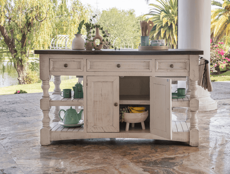 Stone Large Kitchen Island - Barewood