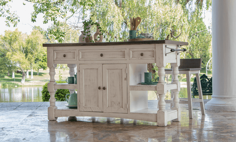 Stone Large Kitchen Island - Barewood