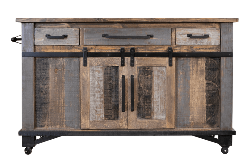 Loft Brown Kitchen Island - Barewood