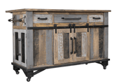 Loft Brown Kitchen Island - Barewood