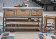 Mita Kitchen Island - Barewood