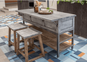 Mita Kitchen Island - Barewood