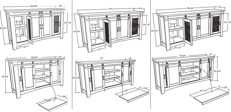 Pueblo TV Stand - Barewood