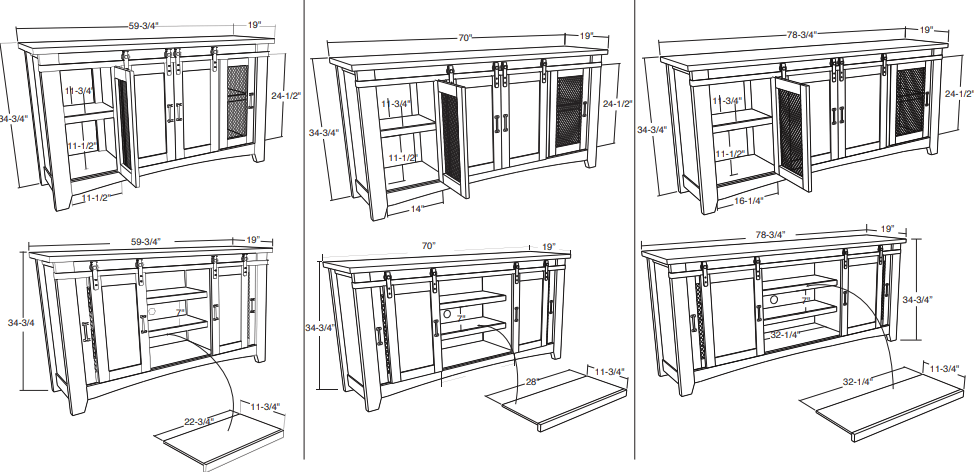 Pueblo TV Stand - Barewood