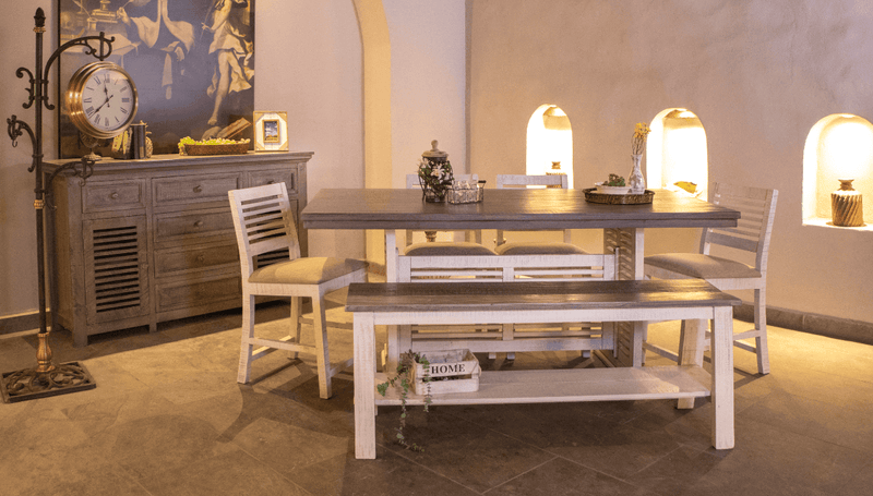 Stone Ladder Back Stools - Barewood