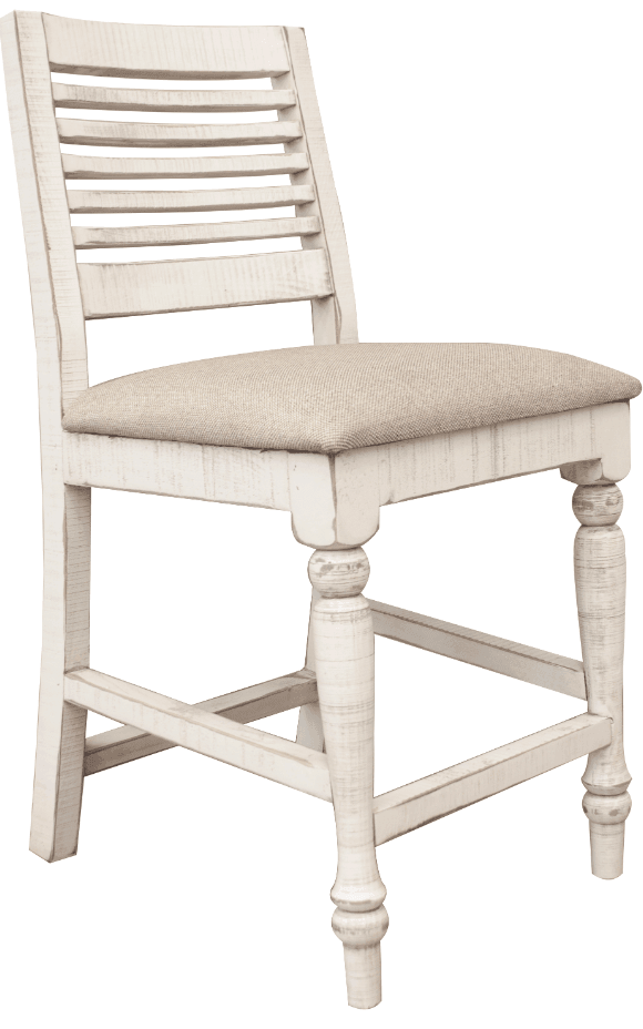 Stone Turned Leg Stools - Barewood