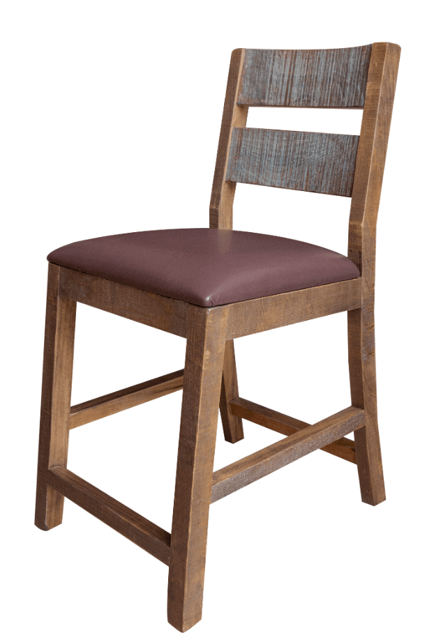 Antique Multicolor Stool - Barewood