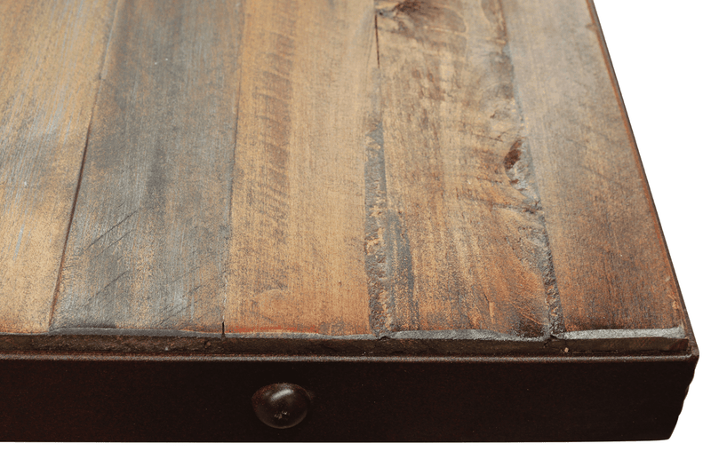 Antique Multicolor Counter Height Large Square Dining Table - Barewood