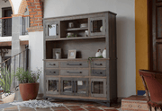 Loft Brown Buffet and Hutch - Barewood