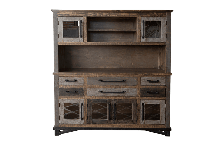 Loft Brown Buffet and Hutch - Barewood