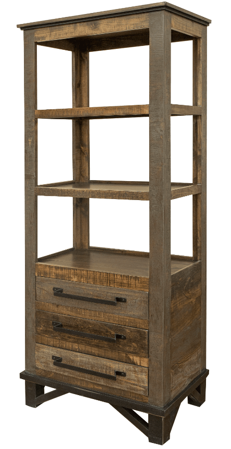 Loft Brown Wall Unit - Barewood