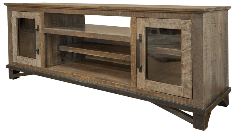 Loft Brown Wall Unit - Barewood
