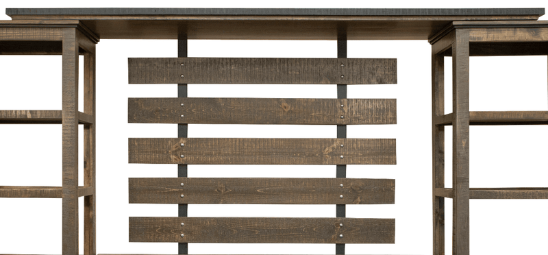 Loft Brown Wall Unit - Barewood