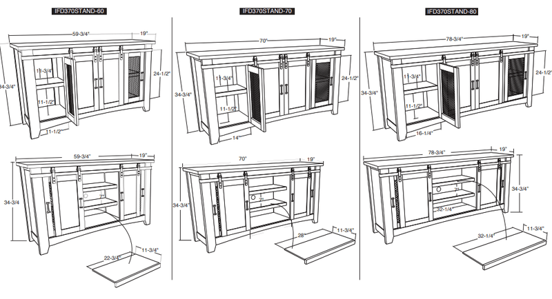 Pueblo Black TV Stand - Barewood