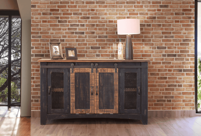 Pueblo Black TV Stand - Barewood