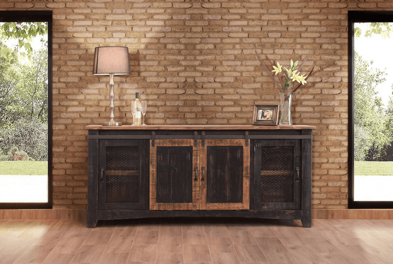 Pueblo Black TV Stand - Barewood