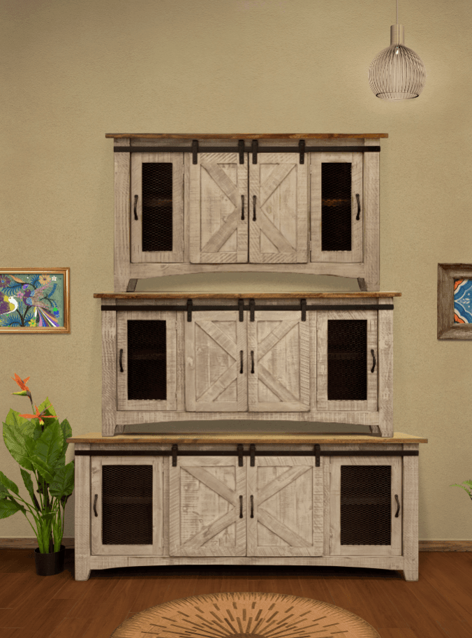 Pueblo Gray TV Stand - Barewood