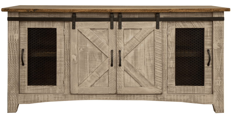 Pueblo Gray TV Stand - Barewood