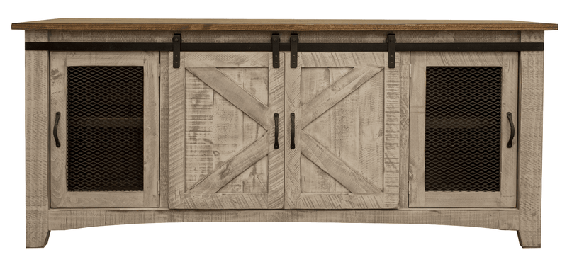 Pueblo Gray TV Stand - Barewood