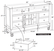 Urban Gold TV Stand - Barewood