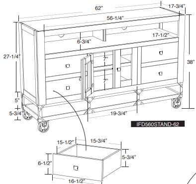 Urban Gold TV Stand - Barewood