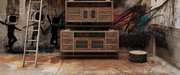 Urban Gold TV Stand - Barewood