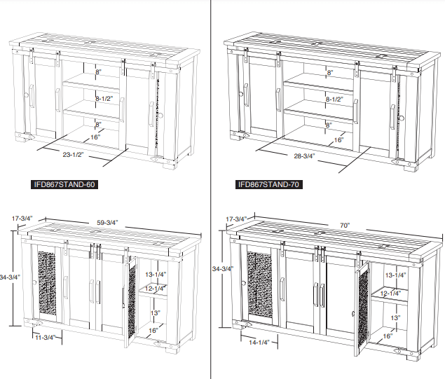 Parota Doored TV Stand - Barewood