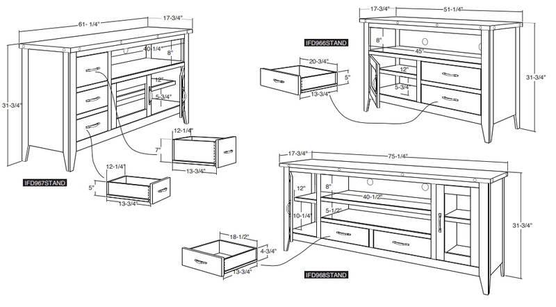 Multicolor TV Stand - Barewood