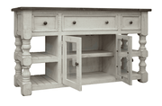 Stone 70" Turned Leg TV Stand - Barewood