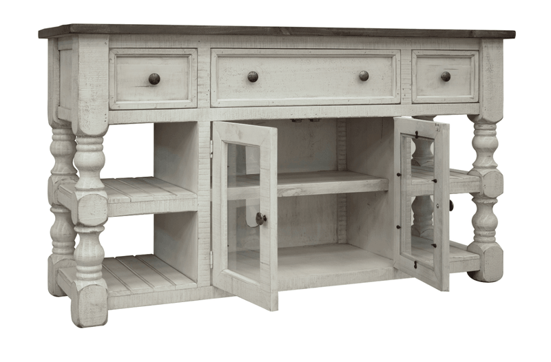 Stone 70" Turned Leg TV Stand - Barewood