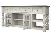 Stone 70" Turned Leg TV Stand - Barewood