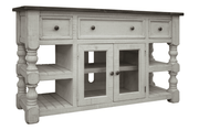Stone 70" Turned Leg TV Stand - Barewood