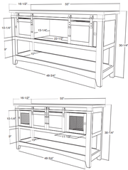 Pueblo Gray Sofa Table - Barewood