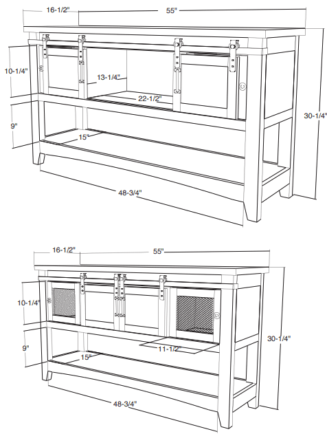 Pueblo Gray Sofa Table - Barewood