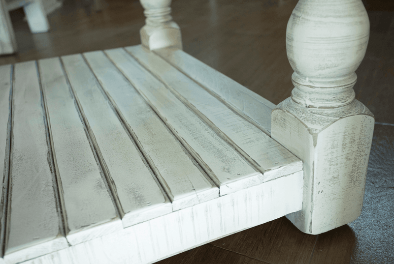 Stone Turned Leg Sofa Table - Barewood