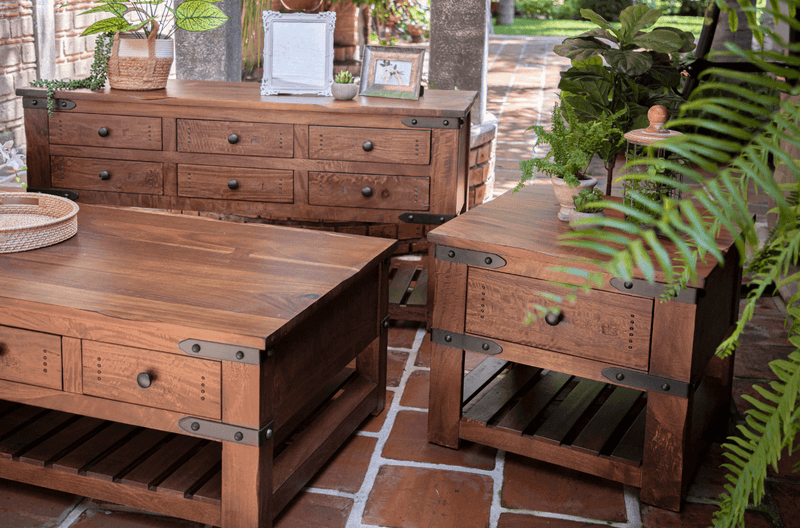 Parota Six Drawer Cocktail Table - Barewood