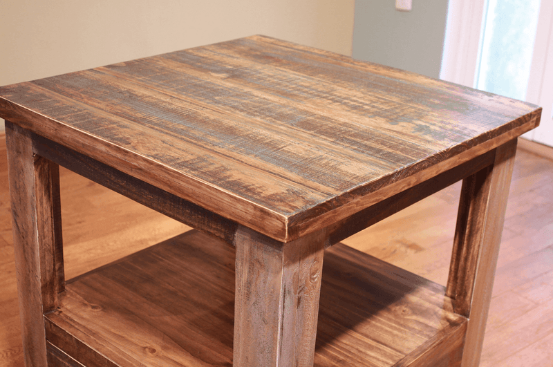 Antique Multicolor End Table - Barewood