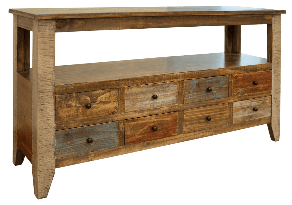 Antique Multicolor Sofa Table - Barewood