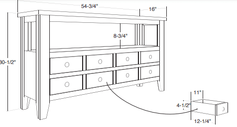 Antique Multicolor Sofa Table - Barewood