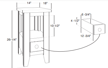 Antique Multicolor Side Table - Barewood