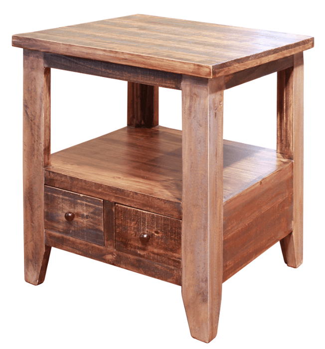 Antique Multicolor Side Table - Barewood