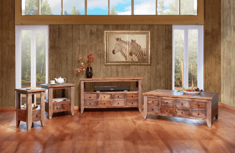 Antique Multicolor Sofa Table - Barewood