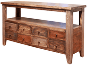 Antique Multicolor Sofa Table - Barewood