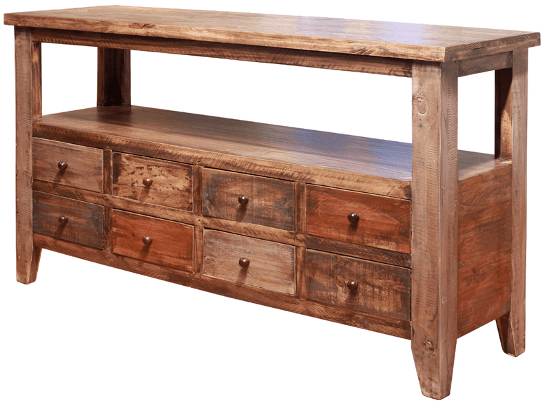 Antique Multicolor Sofa Table - Barewood