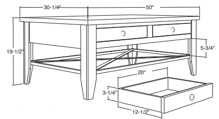 Antique Multicolor Mesh Cocktail Table - Barewood